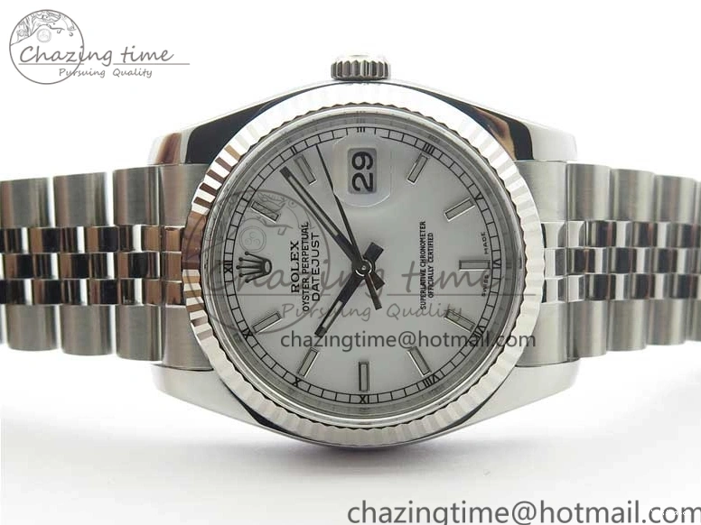 Steel DateJust ARF SH3135 SS White 36 on V3 Best 904L Bracelet Edition 116234 Jubilee Dial 1:1 0122
